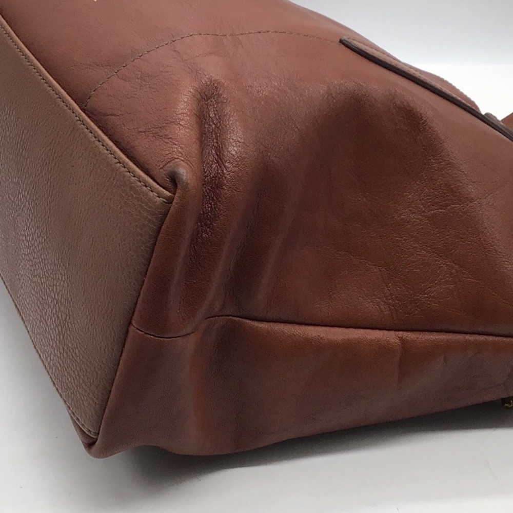 Fossil Cognac Brown Leather Tote - Picture 9 of 16